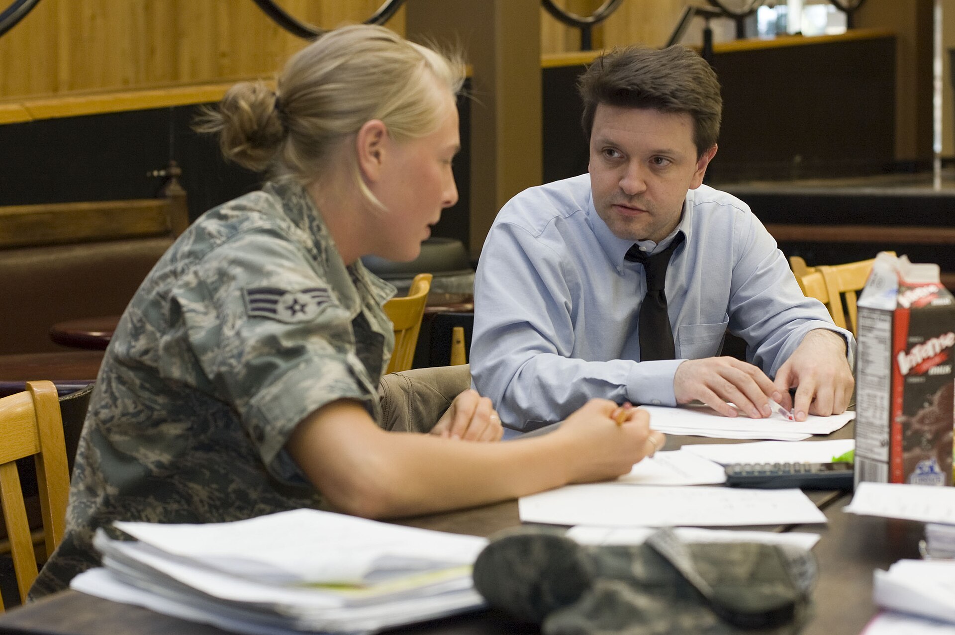 Students studying together
